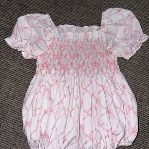 Pink Smocked Bubble